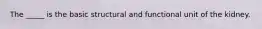 The _____ is the basic structural and functional unit of the kidney.