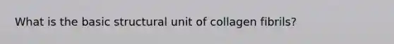 What is the basic structural unit of collagen fibrils?