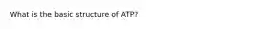 What is the basic structure of ATP?