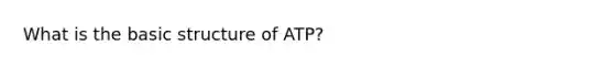 What is the basic structure of ATP?