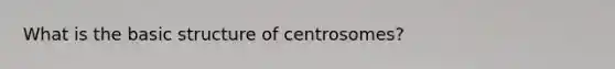 What is the basic structure of centrosomes?