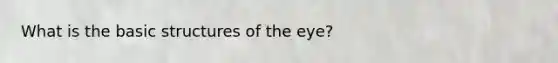 What is the basic structures of the eye?