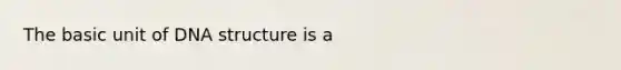 The basic unit of DNA structure is a