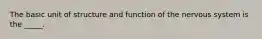 The basic unit of structure and function of the nervous system is the _____.