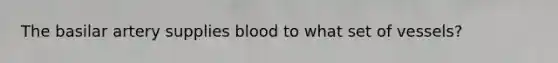 The basilar artery supplies blood to what set of vessels?