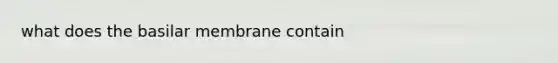 what does the basilar membrane contain