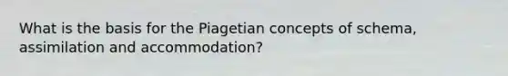 What is the basis for the Piagetian concepts of schema, assimilation and accommodation?