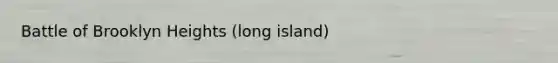 Battle of Brooklyn Heights (long island)