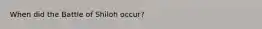 When did the Battle of Shiloh occur?
