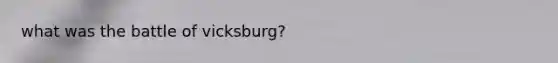 what was the battle of vicksburg?