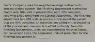 Baxter Company uses the weighted-average method in its process costing system. The Finishing Department started the month with 300 units in process that were 70% complete, receiving 2,000 units from the Cutting Department. The finishing department had 200 units in process at the end of the period that are 40% complete. All materials are added at the beginning of the process and conversion is added uniformly. From the Finishing Department, units are transferred to Finished Goods. For conversion costs, the equivalent units of production for the Finishing Department is __________.