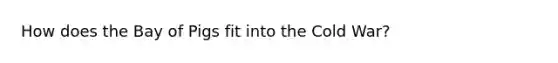 How does the Bay of Pigs fit into the Cold War?
