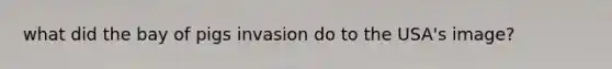 what did the bay of pigs invasion do to the USA's image?