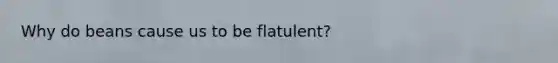 Why do beans cause us to be flatulent?