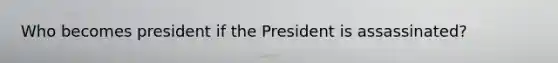 Who becomes president if the President is assassinated?