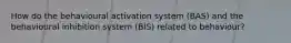 How do the behavioural activation system (BAS) and the behavioural inhibition system (BIS) related to behaviour?