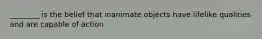 ________ is the belief that inanimate objects have lifelike qualities and are capable of action