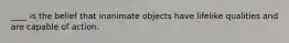 ____ is the belief that inanimate objects have lifelike qualities and are capable of action.