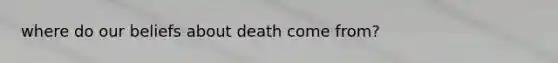 where do our beliefs about death come from?