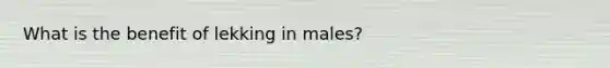 What is the benefit of lekking in males?