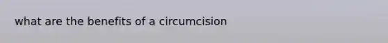 what are the benefits of a circumcision