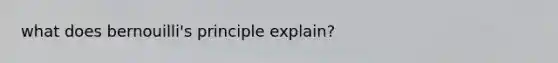 what does bernouilli's principle explain?