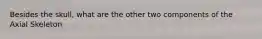 Besides the skull, what are the other two components of the Axial Skeleton