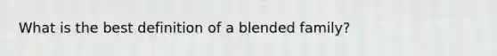 What is the best definition of a blended family?