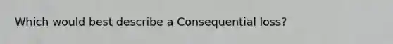 Which would best describe a Consequential loss?