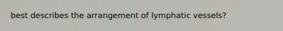 best describes the arrangement of lymphatic vessels?