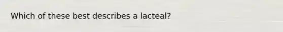 Which of these best describes a lacteal?