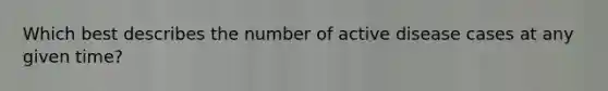 Which best describes the number of active disease cases at any given time?