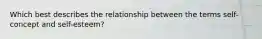 Which best describes the relationship between the terms self-concept and self-esteem?