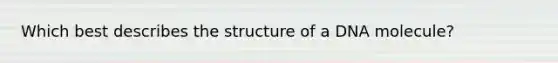 Which best describes the structure of a DNA molecule?