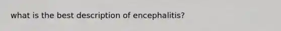 what is the best description of encephalitis?