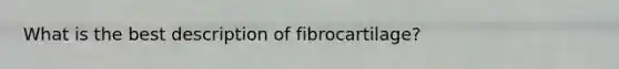 What is the best description of fibrocartilage?