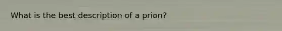 What is the best description of a prion?