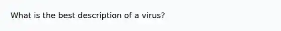 What is the best description of a virus?