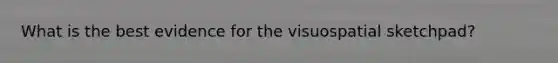 What is the best evidence for the visuospatial sketchpad?