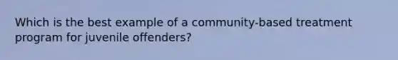 Which is the best example of a community-based treatment program for juvenile offenders?