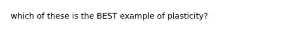 which of these is the BEST example of plasticity?