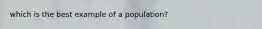 which is the best example of a population?