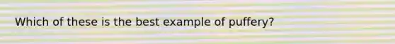 Which of these is the best example of puffery?