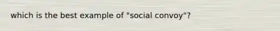 which is the best example of "social convoy"?