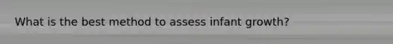What is the best method to assess infant growth?