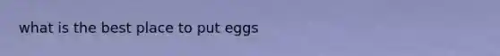 what is the best place to put eggs