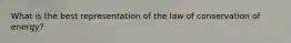 What is the best representation of the law of conservation of energy?