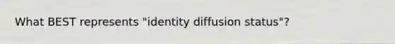 What BEST represents "identity diffusion status"?