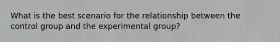 What is the best scenario for the relationship between the control group and the experimental group?