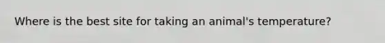 Where is the best site for taking an animal's temperature?